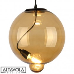 Lampa wisząca szklana Modern Glass Bubble - cognac ALTAVOLA